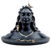 Adiyogi Statue with Rudraksh Mala/Resin Car Dashboard Idols/Lord Shiva for Pooja/Shivratri Gift/Decor/Shiv Murti/Mahadev Statues/Decorative Items for Home/Office(Black)