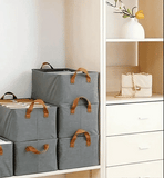 JD FRESH Drawer organizer for wardrobe, Wardrobe Organizer For Clothes, Stackable Organizer For Wardrobe Storage,Clothing Organiser For Wardrobe Shelf,Jeans,Pants,T Shirt Organizer For Cupboard Racks And Shelves,Grey