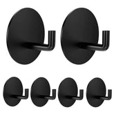 Heavy duty Hook Round Black -6 PCS