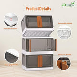 JD FRESH 2 Units Foldable Plastic Cabinet for Storage Wardrobe for Clothes Plastic Cupboard for Clothes, Plastic Cloth Rack for Storage Clothes Storage Cabinet Plastic Modular Drawer Storage Box