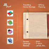JD Fresh Cotton Saree bags Storage covers with zip| wardrobe organizer for clothes cover saree bags storage