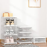 JD FRESH Shoe Rack Collapsible Shoe Organiser with Door - Foldable Sneaker Crates Footwear Organiser for Men, Women, Heels, Boots, Loafers, Sneakers, Slippers