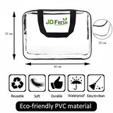 JD Fresh 6 PCS, 27 L Multipurpose Transparent Bag for Storage Clothes, Storage containers for Clothes, Cloth organisers storage Box for Wardrobe, packing bags for clothes - 6 Pieces