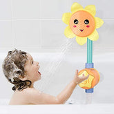 JD Fresh Battery Operated Sunflower Spritz Fun Battery-Operated Water Squirt Toy and Bathtub Water Pump for Infants, Baby Bath Shower Toy for Baby Bathing
