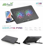 JD FRESH Laptop Cooling Pad with Mobile Stand and Two Big Quiet Cooling Fan, Laptop Cooler Stand with 7 Height Adjustable,for Laptop