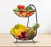 Fruit basket Round-black 2 tire