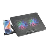 JD FRESH Laptop Cooling Pad with Mobile Stand and Two Big Quiet Cooling Fan, Laptop Cooler Stand with 7 Height Adjustable,for Laptop