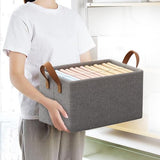 JD FRESH Drawer organizer for wardrobe, Wardrobe Organizer For Clothes, Stackable Organizer For Wardrobe Storage,Clothing Organiser For Wardrobe Shelf,Jeans,Pants,T Shirt Organizer For Cupboard Racks And Shelves,Grey