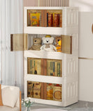 JD FRESH 2 Units Foldable Plastic Cabinet for Storage Wardrobe for Clothes Plastic Cupboard for Clothes, Plastic Cloth Rack for Storage Clothes Storage Cabinet Plastic Modular Drawer Storage Box