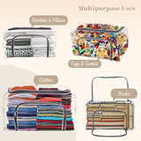 JD Fresh 4 Peices Wardrobe organizer for clothes, Storage box for Clothes for wardrobe, Cloth Storage Box, Storage Basket, Full Transparent, Pack of 4 PCS, Polyvinyl Chloride (PVC)