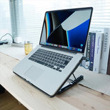 JD FRESH Laptop Cooling Pad with Mobile Stand and Two Big Quiet Cooling Fan, Laptop Cooler Stand with 7 Height Adjustable,for Laptop