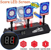 JD Fresh Electronic Shooting Target for Nerf Guns - Auto Reset Digital Scoring Shooting Practice 4 Targets, Ideal Gifts Toys for 5-12 Years Old Kids, Teens, Boys & Girls (Only Target)