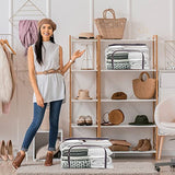 JD Fresh 4 Peices Wardrobe organizer for clothes, Storage box for Clothes for wardrobe, Cloth Storage Box, Storage Basket, Full Transparent, Pack of 4 PCS, Polyvinyl Chloride (PVC)