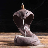 JD FRESH Snake with Shivling Backflow Incense Holder, vashuki Snake, Pooja,Aromatherapy Ornament Home with 30 backflow Incense Cone (Ceramic, Conical)