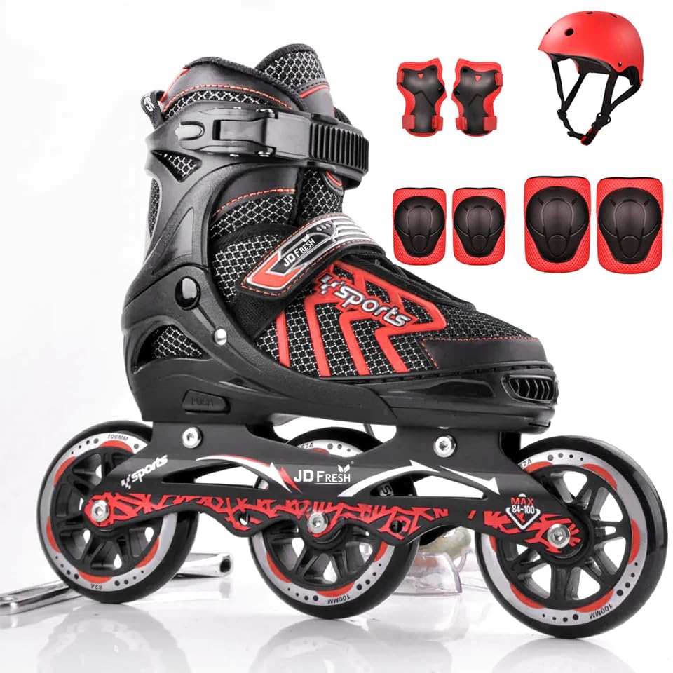 JD Fresh Wheel Inline Skates Skating Shoes for Boys and Girls