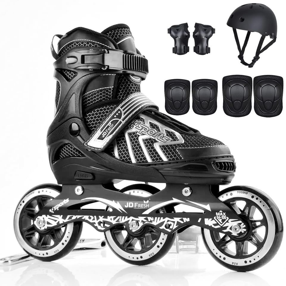 JD Fresh Wheel Inline Skates Skating Shoes for Boys and Girls