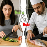 JD FRESH Premium 3 Piece Kitchen Knife Set/Stainless Steel Blades with Protective Covers/Sharp Edge Cutting Chef Knifes for Chopping Vegetables/Fruits/Chaku/Multipurpose Knife/Kitchen Tools (Black)