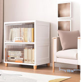 JD FRESH 2 Tier Foldable Plastic Rack for Storage/Kitchen Cupboard/Versatile and Sturdy Wardrobe for Clothes/Multipurpose Storage Organizer/Closet for Bedroom/Living Room/Laundry Room (Transparent)