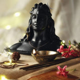 Adiyogi Statue with Rudraksh Mala/Resin Car Dashboard Idols/Lord Shiva for Pooja/Shivratri Gift/Decor/Shiv Murti/Mahadev Statues/Decorative Items for Home/Office(Black)
