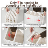 Foldable Transparent Cupboard Organizer for Clothes/Versatile and Sturdy Almirah for Clothes/Shoes/Books/Storage Organizer/Closet for Bedroom/Living Room/Laundry Room/Study(White)