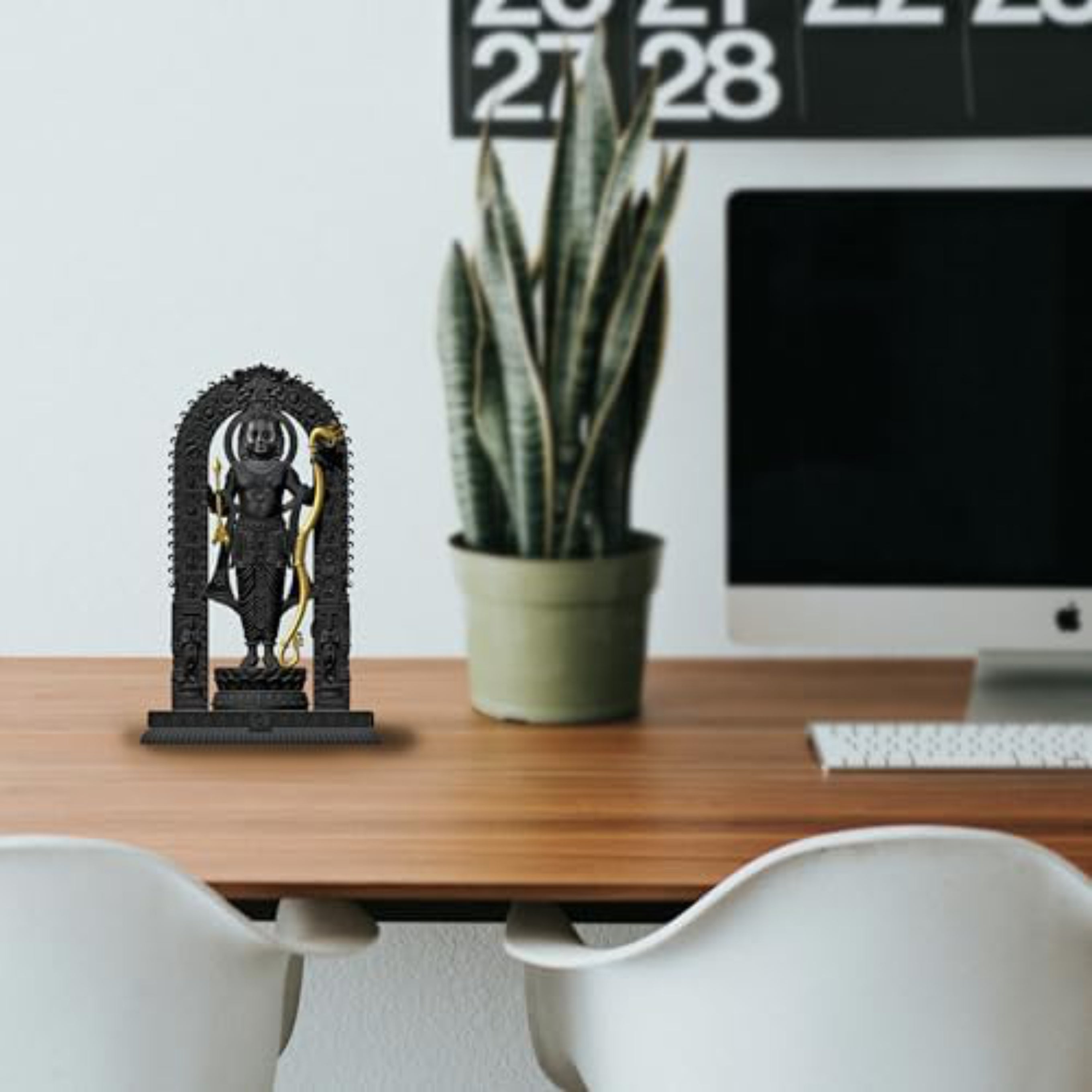 Shree Ram Lalla Murti/God Idols/Ayodha's Shree Ram Statue/Home Decor/Decorative Items for Living Room/Office/Show Piece(Black&Gold), antique, Religious