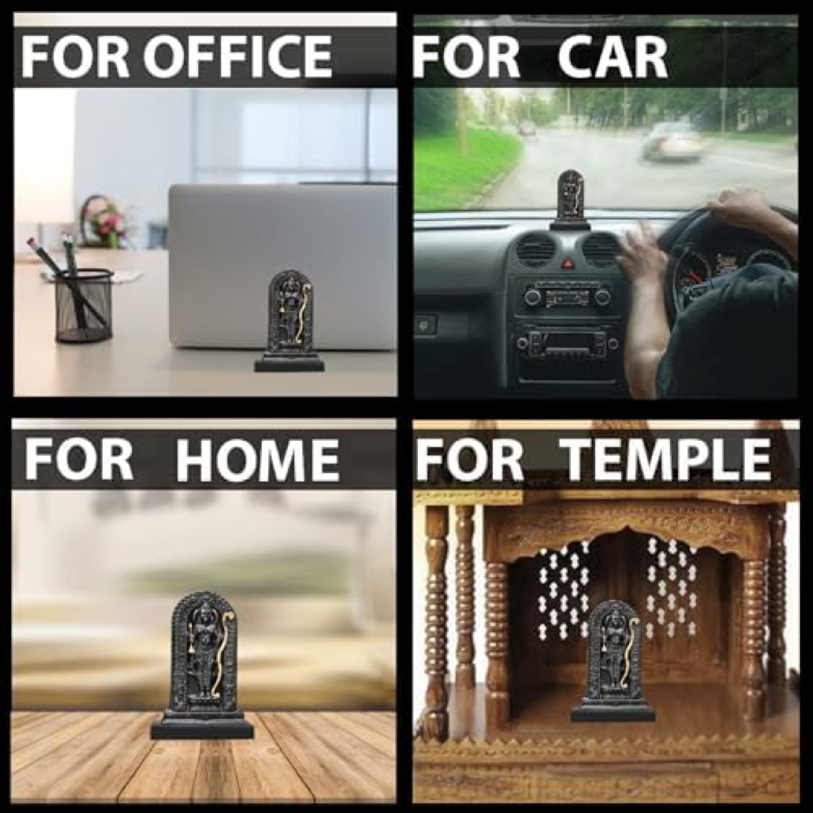 Shree Ram Lalla Murti/God Idols/Ayodha's Shree Ram Statue/Home Decor/Decorative Items for Living Room/Office/Show Piece(Black&Gold), antique, Religious