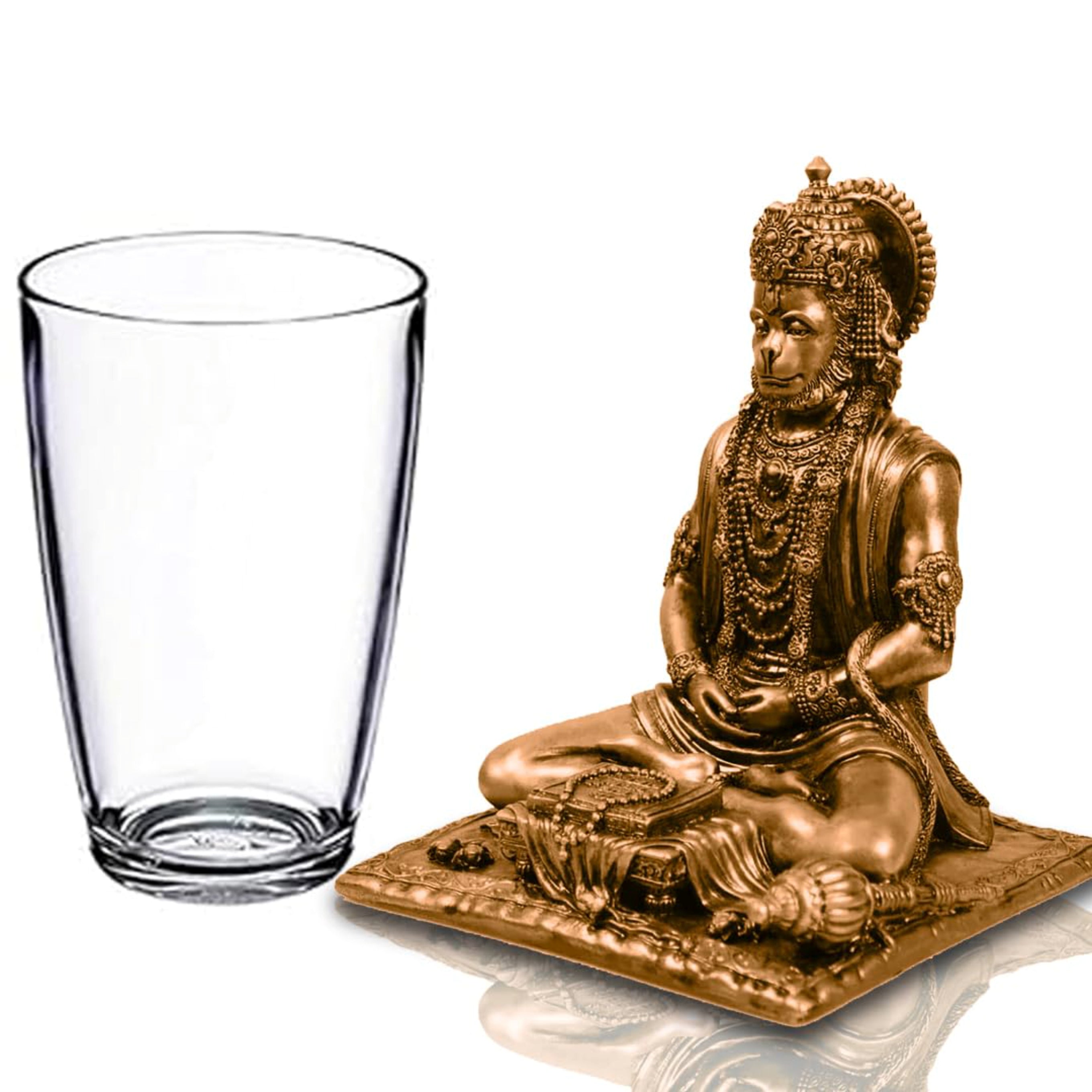4.5 Inch Bajrangbali Statue with Gada/Hanuman Ji/Sankat Mochan/God Idols for Home/Car Dashboard/Office Desk/Murti for Home Decor/Decorative Items/Gifts(Black)