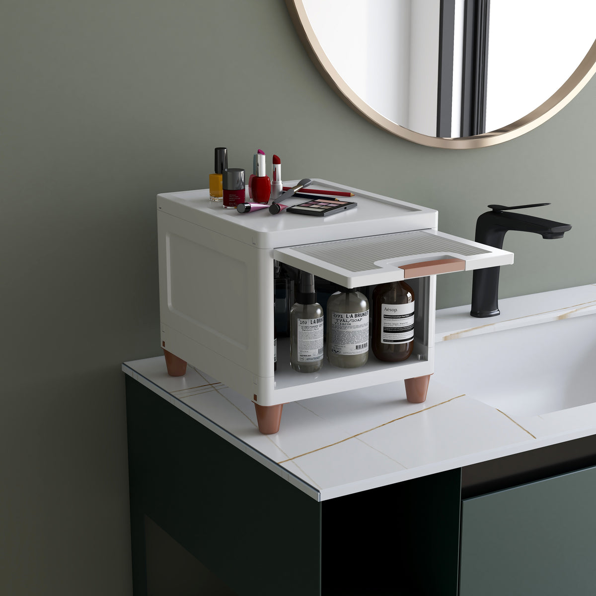 JD FRESH Tier Organizer for Clothes/Modular Kitchen Storage Rack/Modular Wardrobe for Cloth/Space Saving Closet for Bedroom-Living Room/Stackable Cabinet/Almirah for Home (White)