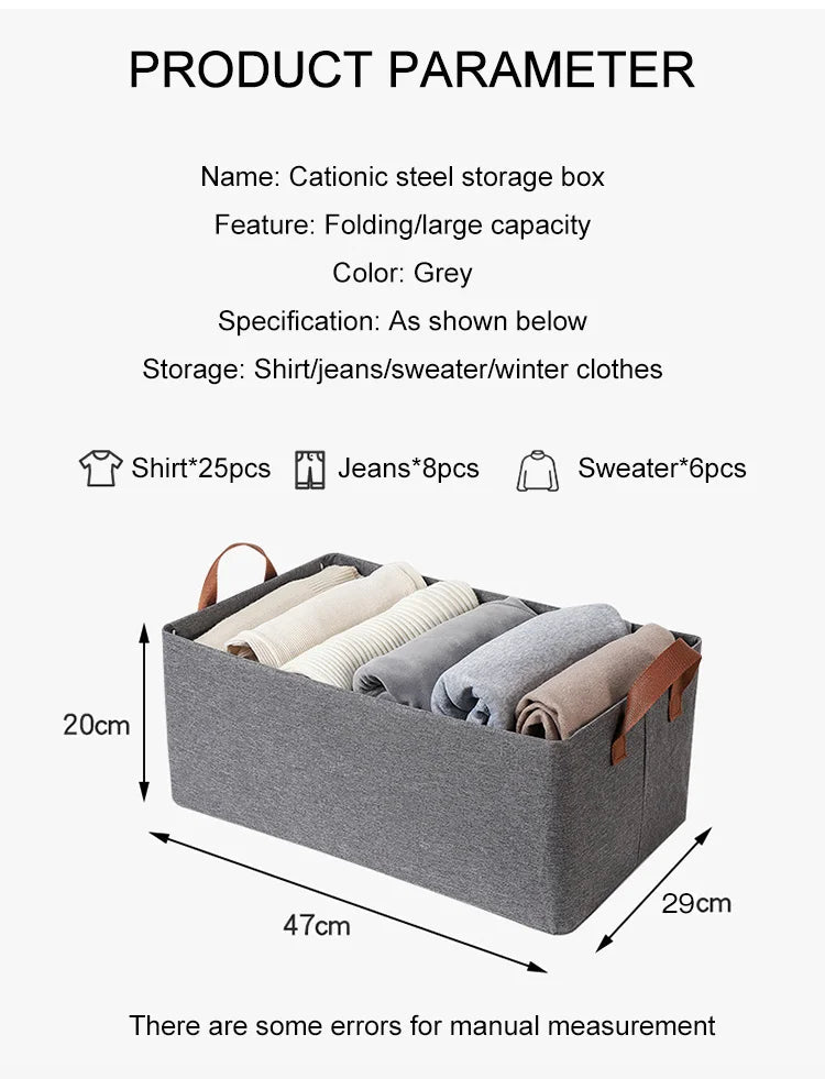 JD FRESH Drawer organizer for wardrobe, Wardrobe Organizer For Clothes, Stackable Organizer For Wardrobe Storage,Clothing Organiser For Wardrobe Shelf,Jeans,Pants,T Shirt Organizer For Cupboard Racks And Shelves,Grey