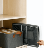 JD FRESH Drawer organizer for wardrobe, Wardrobe Organizer For Clothes, Stackable Organizer For Wardrobe Storage,Clothing Organiser For Wardrobe Shelf,Jeans,Pants,T Shirt Organizer For Cupboard Racks And Shelves,Grey