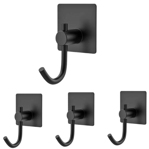 S H D Hook Square Black J Shape -4 PCS
