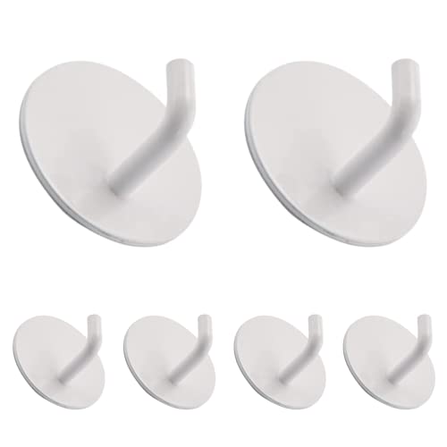 S H D Hook Round White -6 PCS