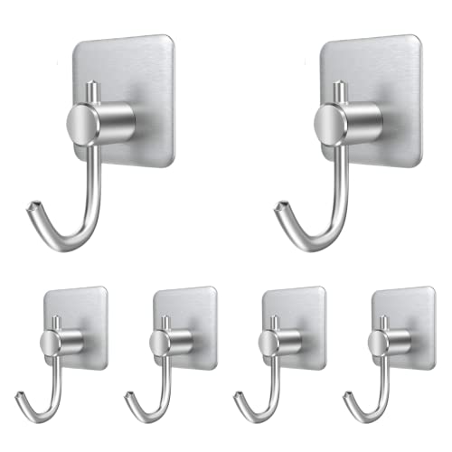 S H D Hook Square Silver J Shape -6 PCS