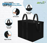 JD Fresh 1 piece 85 Liters Nylon Storage Bags For Clothes Large Packing Bags For Clothes Storage Large Big Bags For Travelling Home Organizer Items And Storage Bags For Travel Cloth Bag- Red & Black