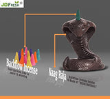 JD FRESH Shivling Design Shesha Nag Backflow Smoke Fountain Incense Cone Holder Showpiece with 30 Back Flow Cones