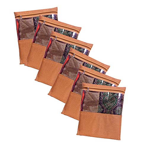 Orange saree cover 12*14 -6 PCs