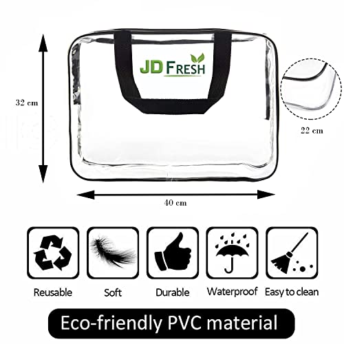 JD Fresh 8 PCS, 27 L Multipurpose Transparent Bag for Storage Clothes, Storage containers for Clothes, Cloth organisers storage Box for Wardrobe, packing bags for clothes - 8 Pieces