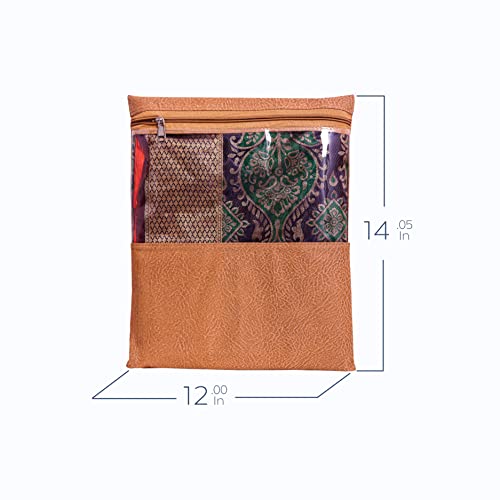 JD Fresh Saree covers for clothes with Zip, Sari Cover bags for saree storage, Saree Bags for wardrobe, Storage Organizer for Wardrobe,