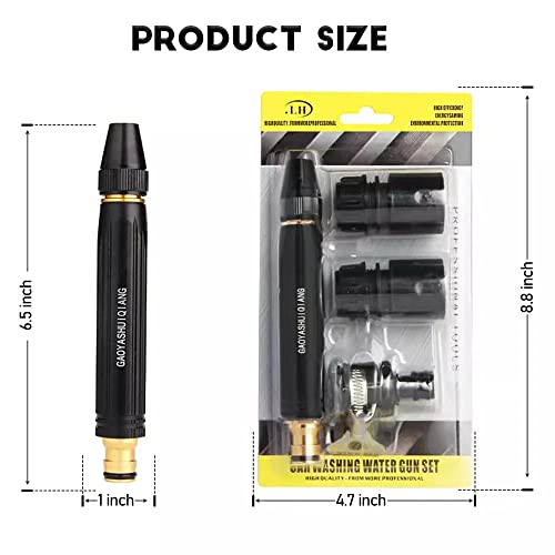 Jd Fresh Brass Spray Brass Nozzle Water Spray, Booster Nozzle For Car Wash, High Pressure Auto Home Garden Water Spray, Water Pressure Gun, High Pressure Nozzle for Gardening Hose Pipe