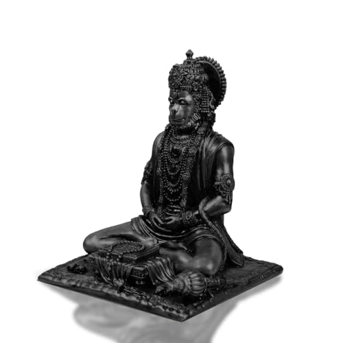 JD FRESH Bahubali Hanuman Ji Murti for Car Dashboard, Lord Hanuman Idol Statue for Home Decoration and Puja, Made with Resin for Lightweight, Colour Brass