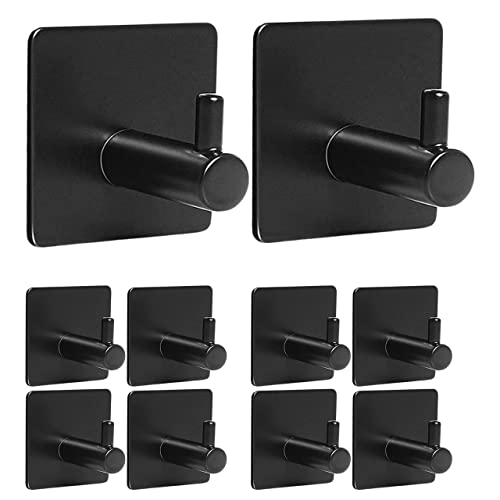 Heavy duty Hook Round Black 10 PCS