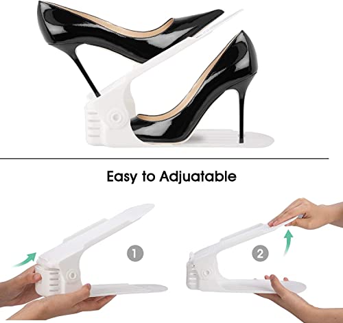 JD Fresh Shoe Organizer Space Saver | shoe rack storage organiser | Shoe Stand Plastic | Double layer Chappal organiser for Shelves | Shoe organiser space saver |