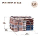 JD Fresh 6 Pieces 52 Liter Wardrobe organizer for clothes, Storage Bag for Clothes, Clothes organizer for wardrobe, Cloth Storage Box, organisers storage box, Pack of 6 Colour Transparent Printed