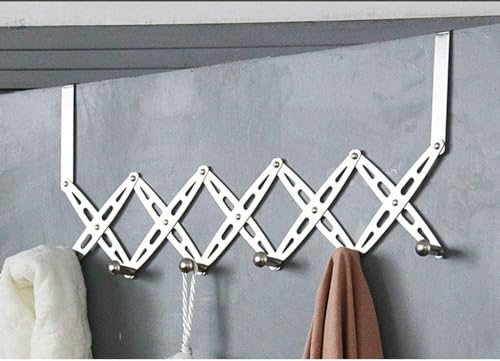 JD FRESH 3 Pieces Over The Door Hanger, Cloth Hanger for Door, Door Hangers for Clothes, Hanger for Clothes Hanging, Bathroom Hangers for Clothes Steel - 6 Hooks Each