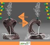JD FRESH Shivling Design Shesha Nag Backflow Smoke Fountain Incense Cone Holder Showpiece with 30 Back Flow Cones