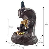 JD Fresh Resin Back Flow Smoke Fountain Incense Holder Nag and Snake Ganesha Incense Burner with 30 Back Flow Incense Stick Holder Cones for Pooja, Meditation, Prayer, Home Decoration