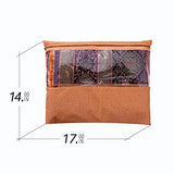 JD Fresh 6 pieces Saree covers for clothes with Zip, Sari Cover bags for saree storage, Saree Bags for wardrobe, Storage Organizer for Wardrobe, Pack of 6 peices, Size 14 x 17 Inch