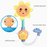 JD Fresh Battery Operated Sunflower Spritz Fun Battery-Operated Water Squirt Toy and Bathtub Water Pump for Infants, Baby Bath Shower Toy for Baby Bathing