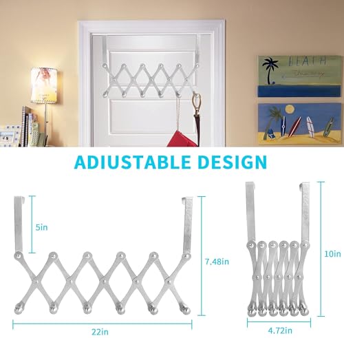 JD FRESH 3 Pieces Over The Door Hanger, Cloth Hanger for Door, Door Hangers for Clothes, Hanger for Clothes Hanging, Bathroom Hangers for Clothes Steel - 6 Hooks Each