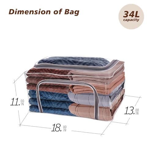 JD Fresh 4 Pieces 34 Litre Wardrobe organizer for clothes, Storage box for Clothes, Clothes organizer for wardrobe, Cloth Storage Box, organisers storage box, Storage Bag